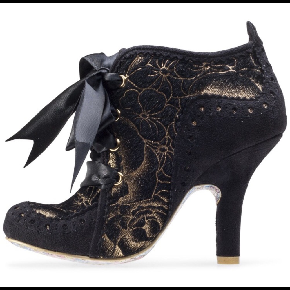 Irregular Choice - Black and Gold - size 7.5